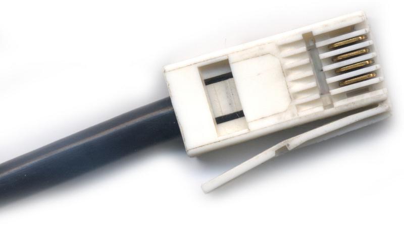 Free Stock Photo: Classic uk dialup internet phone cable connector