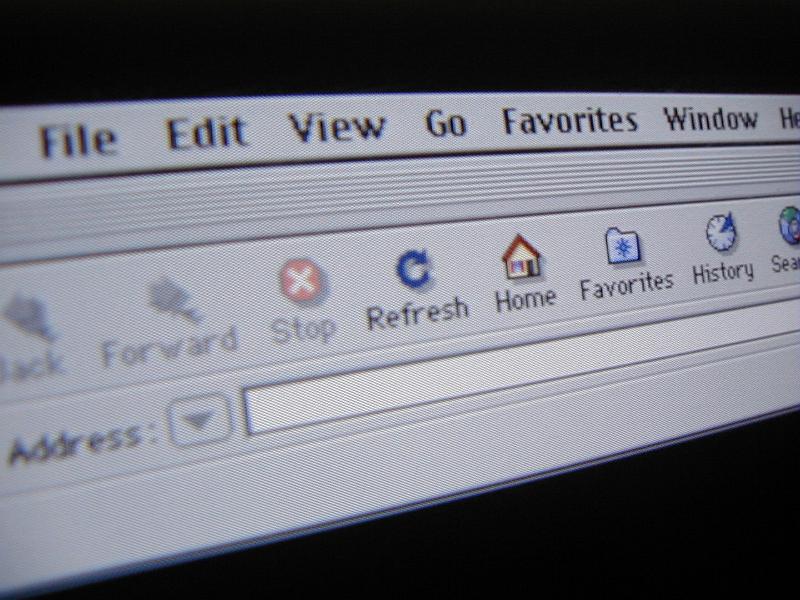 Free Stock Photo: Web browser window on computer screen in close-up view