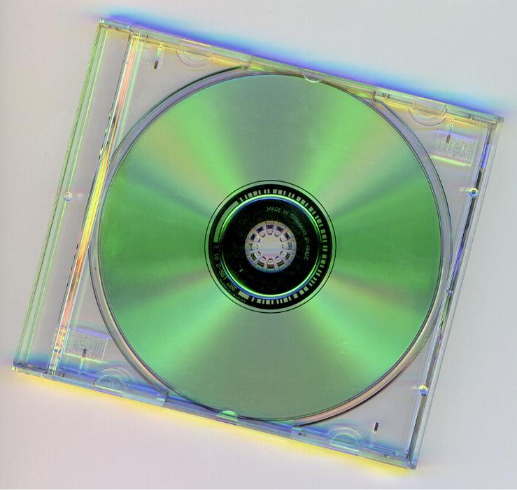 Free Stock Photo: Compact disc in plastic case against white background
