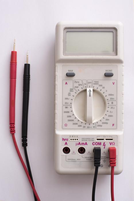 Free Stock Photo: Electronics multimeter electrical test device with probes