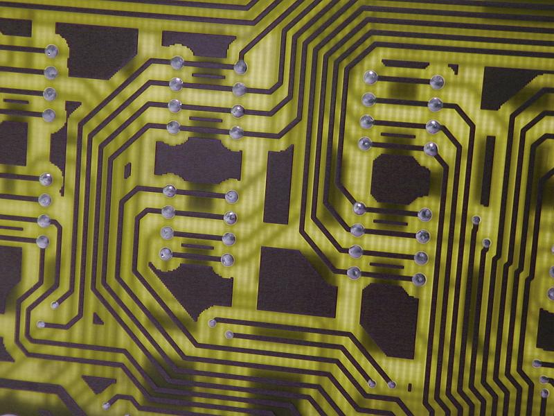 Free Stock Photo: Closeup of an integrated electronic circuit board showing motherboard