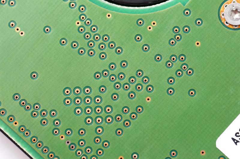 Free Stock Photo: Details of green pcb board in close-up view