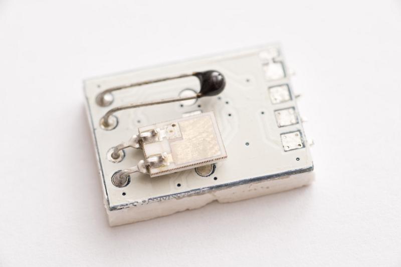 Free Stock Photo: Digital thermal heat senor monitoring chip on white background