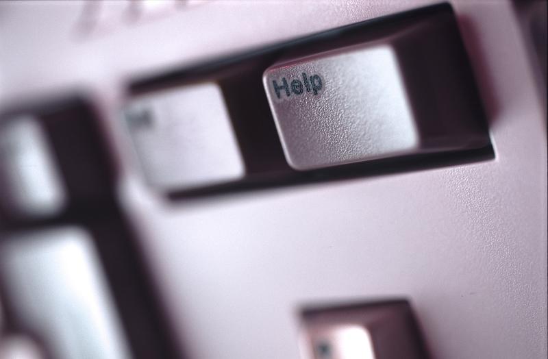Free Stock Photo: the help key from a computer keyboard