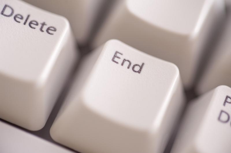 Free Stock Photo: concept image, the end key from a computer keyboard