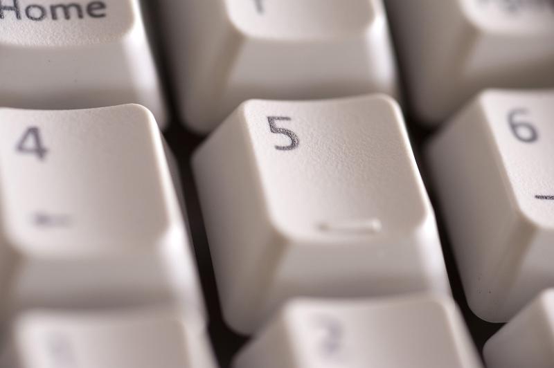 Free Stock Photo: an extreme closeup image of a computer numeric keypad
