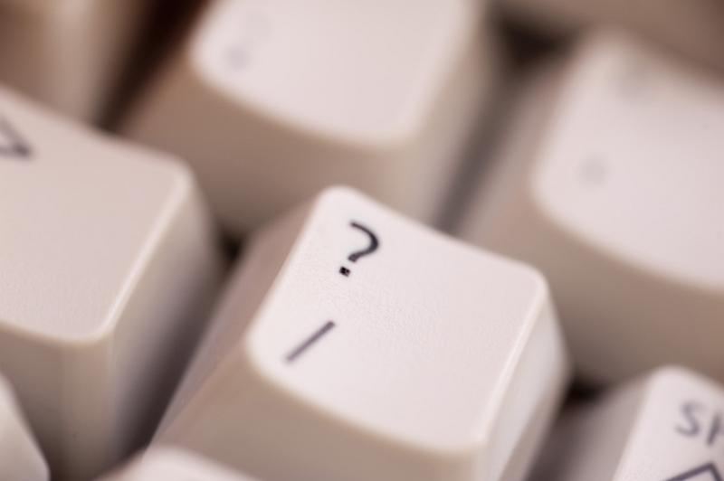 Free Stock Photo: the questionmark key on a computer keyboard
