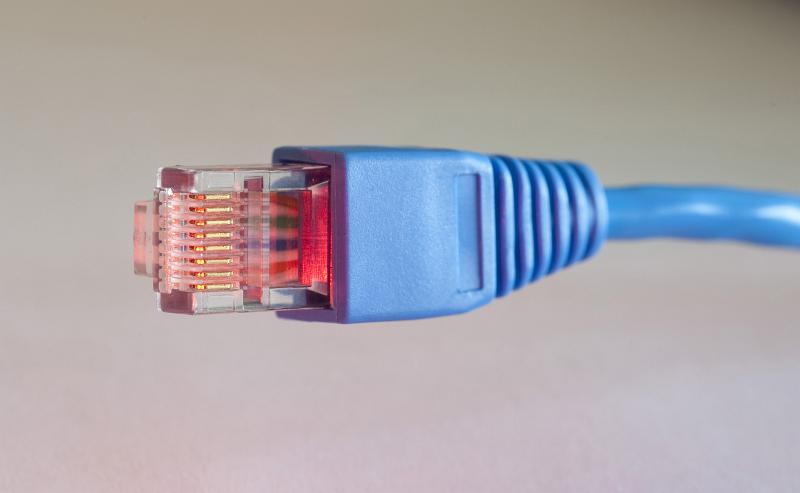 Free Stock Photo: an RJ45 computer ethernet network connector cable