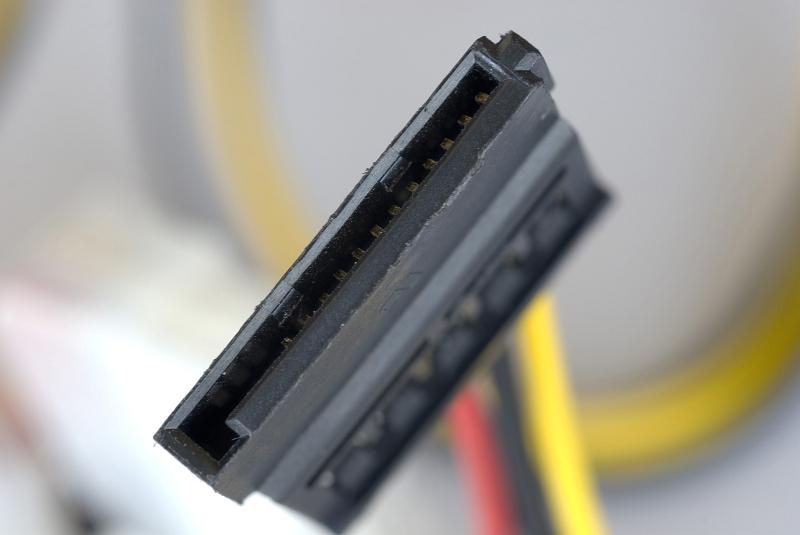 Free Stock Photo: a computer SATA power connector and wires
