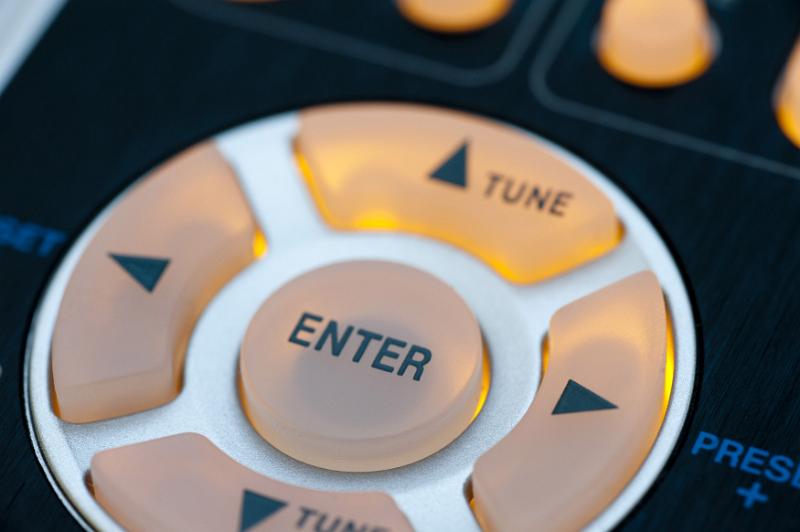 Free Stock Photo: D button with arrows and enter control on a remote control