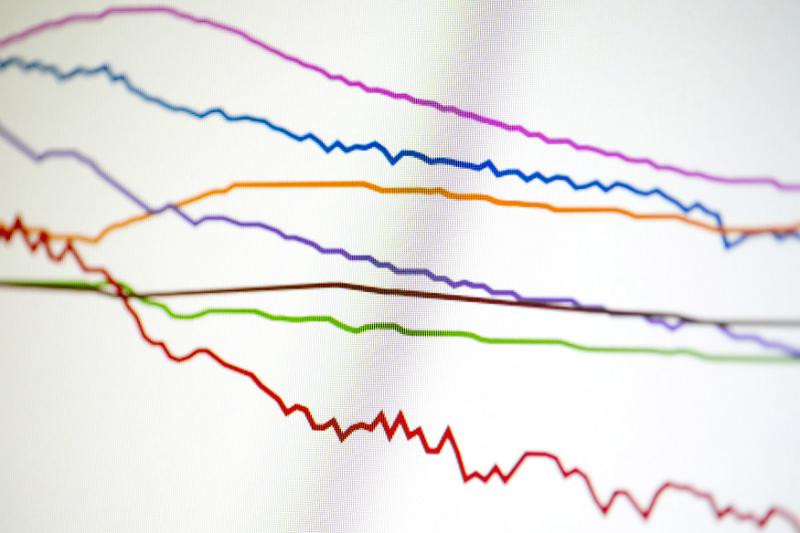 Free Stock Photo: Generic coloured digital trend chart display
