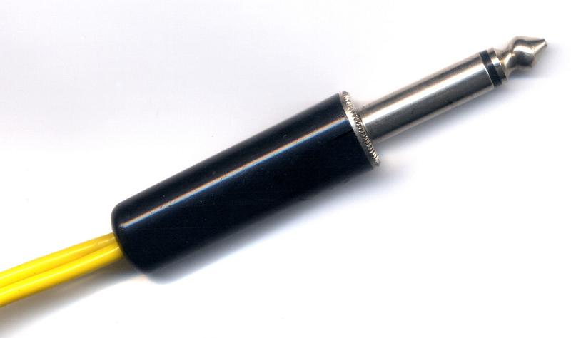 Free Stock Photo: Closeup of mono connector jack plug isolated on white background