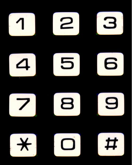 Free Stock Photo: Numerical telephone keypad with white buttons and a star and hash tag viewed close up in a technology concept