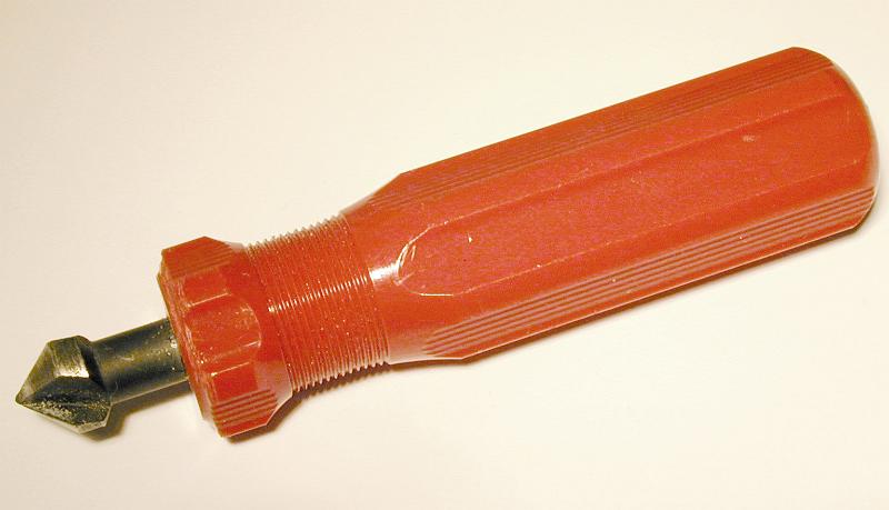 Free Stock Photo: Small hand countersink tool for woodworking and carpentry to enable screws to be mounted flush with the surface of the wood