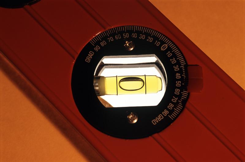 Free Stock Photo: Close up detail of the bubble on a spirit level for building and construction