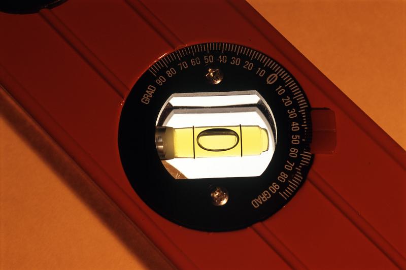 Free Stock Photo: Close up detail of the bubble on a spirit level for building and construction