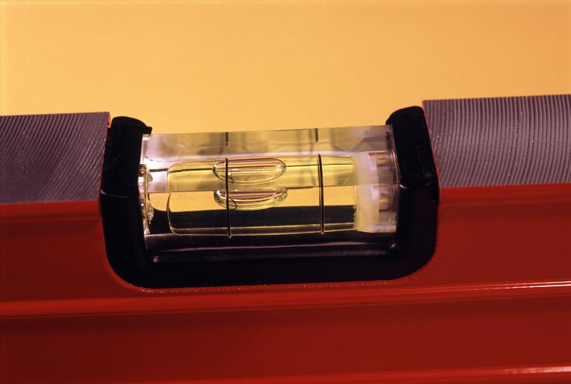 Free Stock Photo: Close up detail of the bubble on a spirit level in a construction or building concept