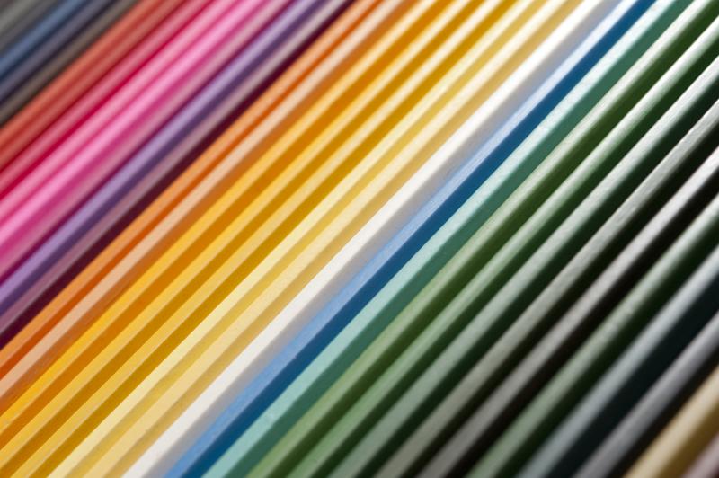 Free Stock Photo: Tight crop top down diagonal full frame view on multicolored pencils with hidden tips