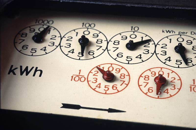 Free Stock Photo: an old fashioned electric meter display