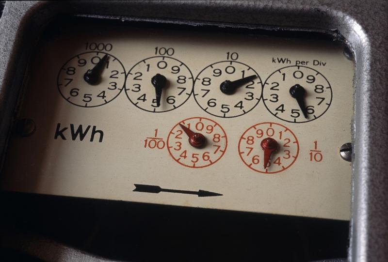 Free Stock Photo: dials on an old electric meter