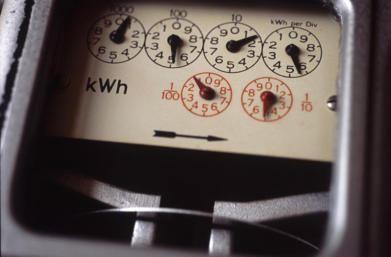 Free Stock Photo: clockwork dials on an old fashioned electric meter
