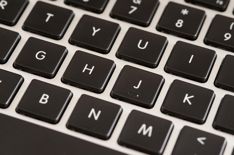 Download image of Close up view of black computer keys Free Stock Photo: Close up view of alphanumerical black computer keys on a keyboard or keypad
