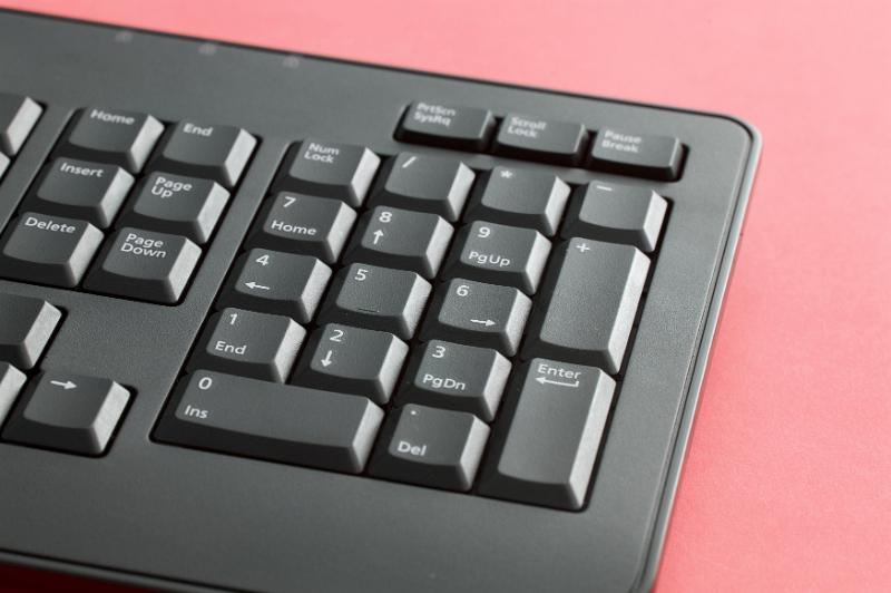 Free image of Number keypad on a computer keyboard