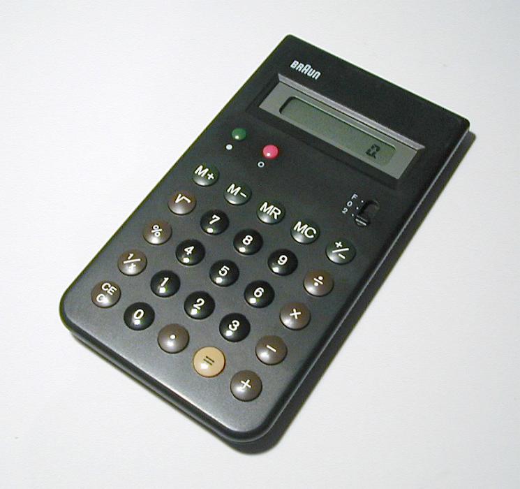 Free Stock Photo: Close up on single calculator with liquid crystal display for numbers over gray background