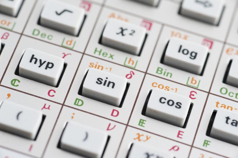 Free Stock Photo: close up on square root and other function keys on a scientific calculator