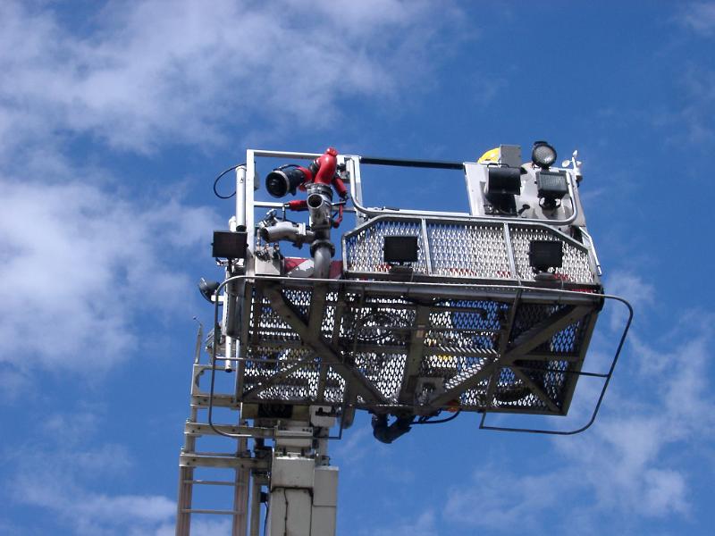 Free Stock Photo: a fire engine rescue hoist aerial platform