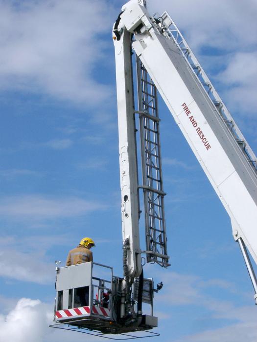 Free Stock Photo: fireman on a rescue hoist platform